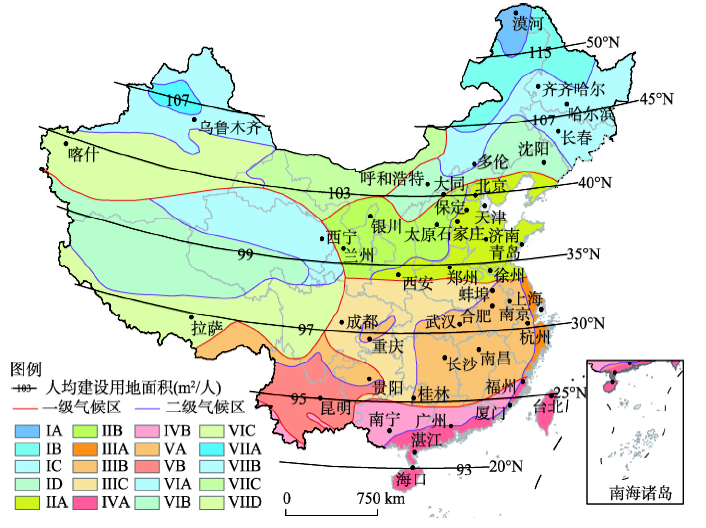 中国城市规划建设用地标准及气候和地形地貌修订