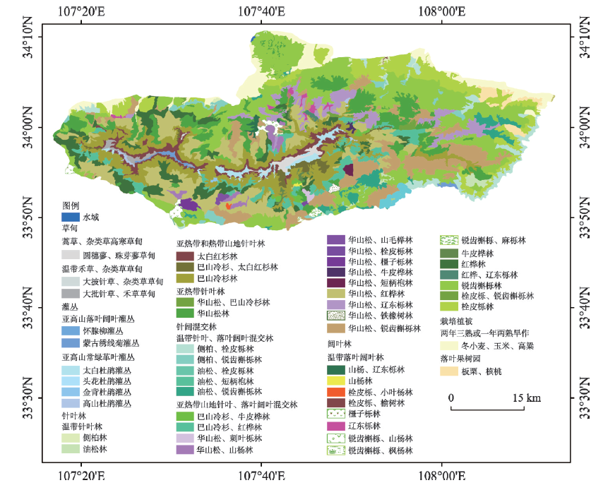 南北过渡带1:5万植被类型图遥感制图案例研究