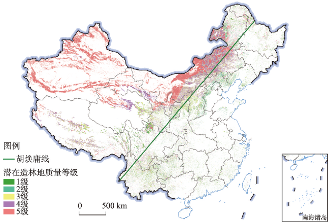 中国潜在造林地及其气候生产潜力空间分布估算