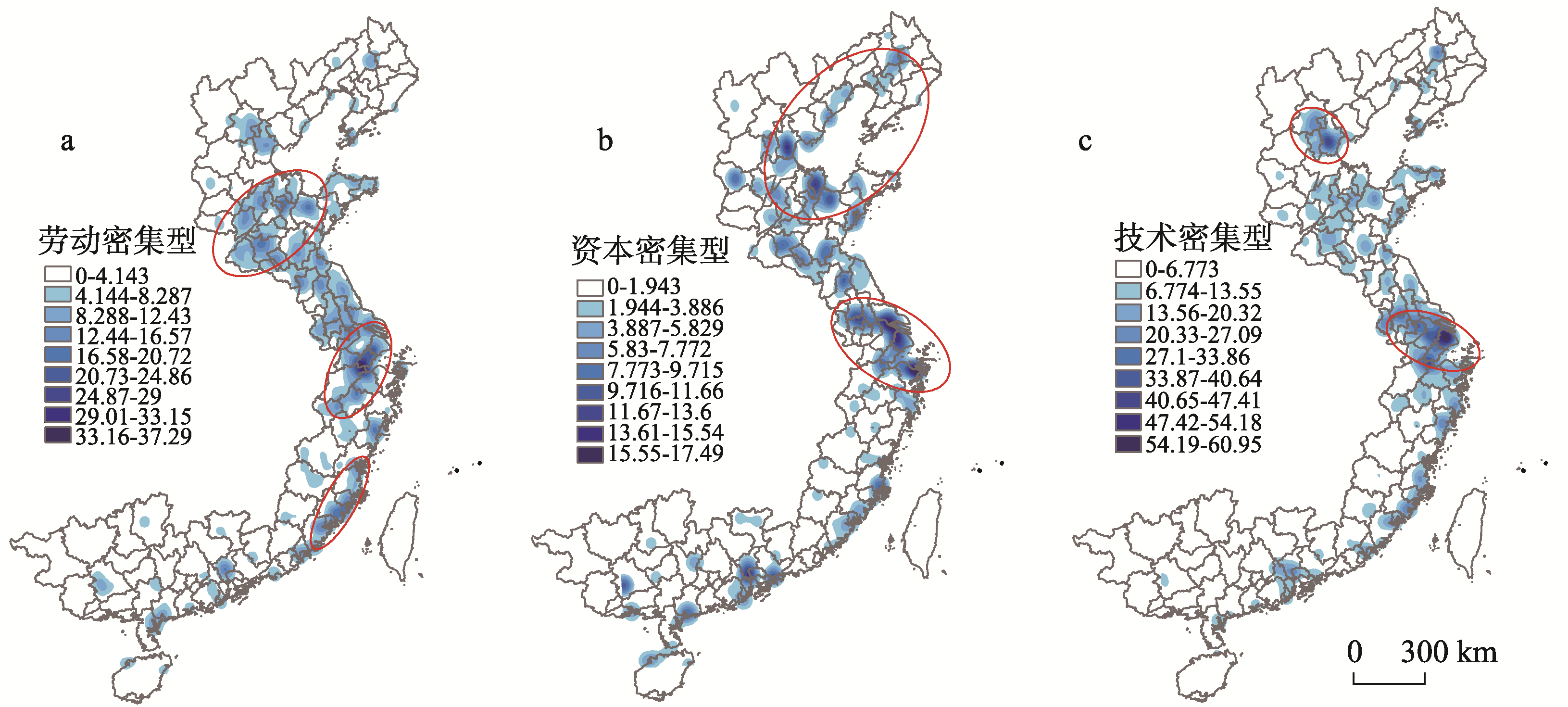 fig. 5  东部沿海地区各类型产业开发区的空间分布