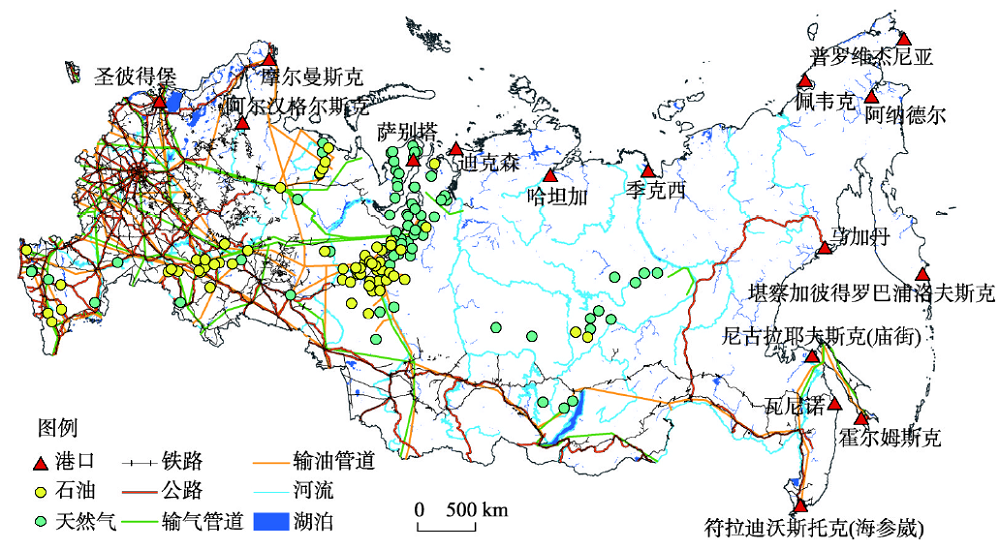 俄罗斯油气资源空间分布格局及可达性评估黄季夏, 张天媛, 王利